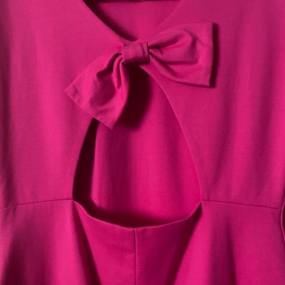 Amanda Uprichard Pink Long Sleeve Dress Back Bow L - Picture 5 of 11